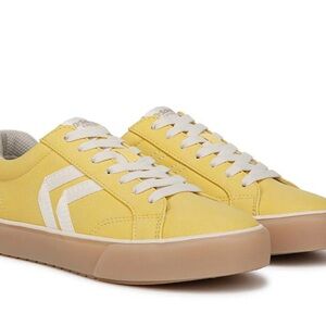 Dr. Scholl's Yellow Canvas Low-Top Sneakers with White Accents